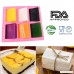 Square Silicone Soap Molds Set of 3 6 Cavities DIY Handmade Soap Moulds - Cake Pan Molds for Baking Biscuit Chocolate Mold Silicone Soap Bar Mold for Homemade Craft Ice Cube Tray - B07DPGL7SK